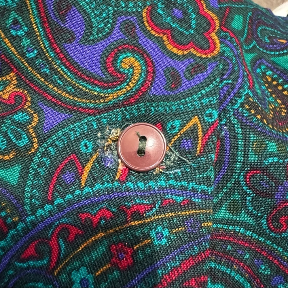 R.E.O. Originals Vintage Multicolored Long Sleeves Round Neck Midi Dress Size 14 - Picture 15 of 16